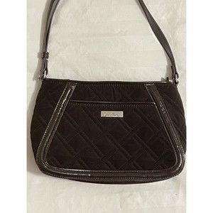 Vera Bradley Trimmed Trapeze Crossbody Espresso EUC